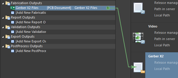 altium designer gerber x2 connect output container