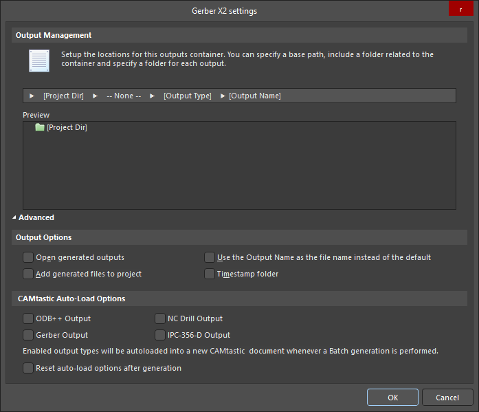 altium designer gerber x2 output container settings