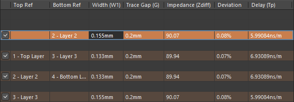 altium impedance profile step 5 trace width rounding