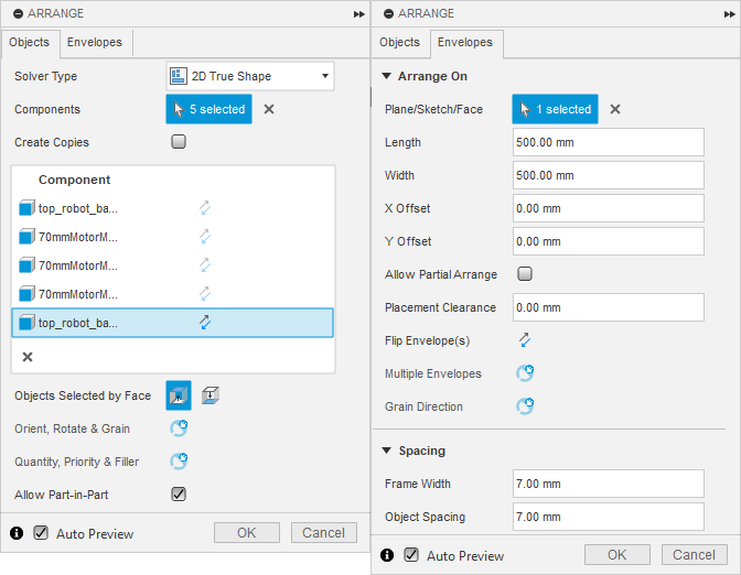 fusion 360 cam arrange settings