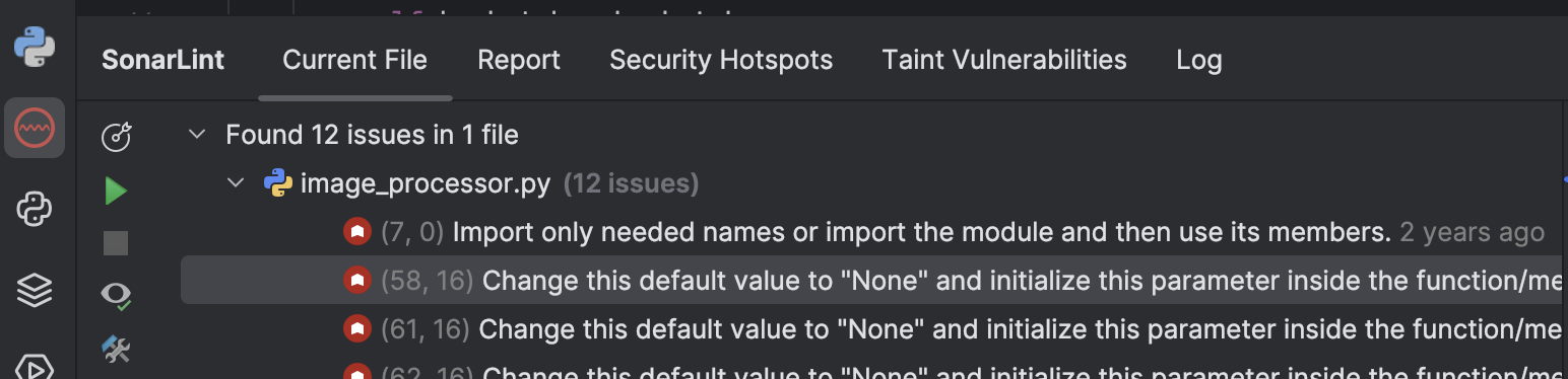 plugins sonarlint file info