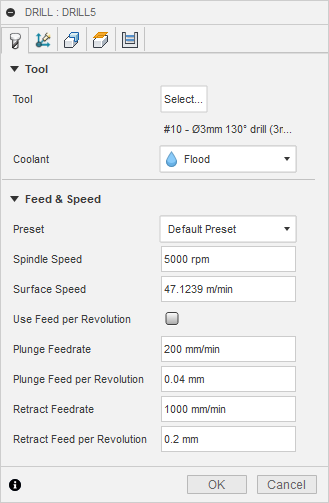 fusion 360 cam drill tool