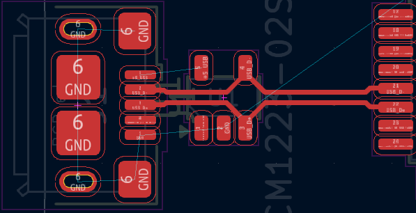 kicad differential pair routed tracks