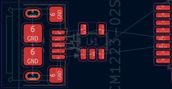 kicad differential pair routing component positioning