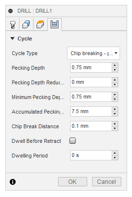 fusion 360 cam drill cycle