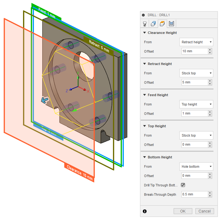 fusion 360 cam drill heights