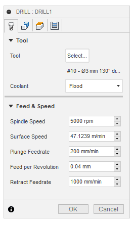 fusion 360 cam drill tool