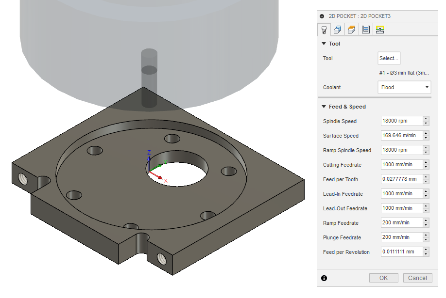 fusion 360 cam pocket tool