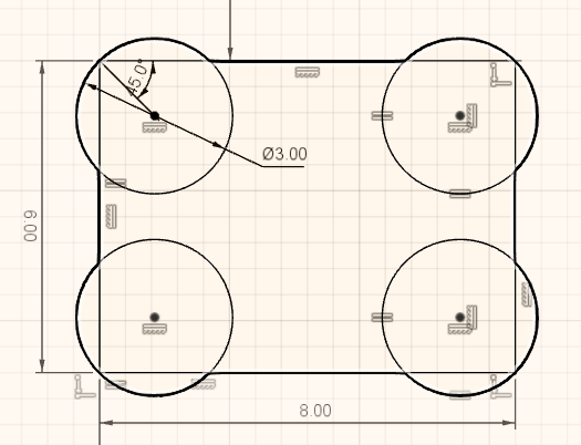 mechanical design inside corners cutout sketch